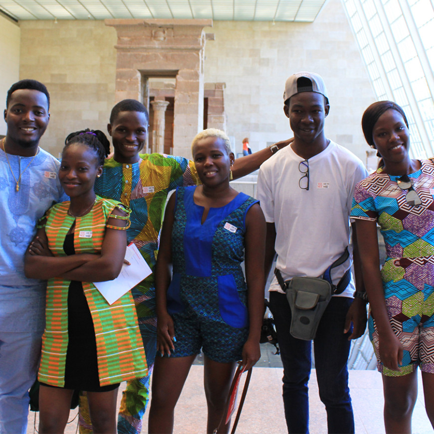 Transnational Film Program Students visiting the Metropolitan Museum of Art