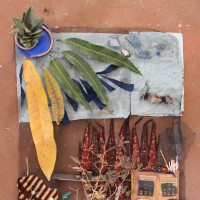 Collage by students in the Printmaking in Benin class