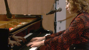 Regina Spektor '01 performing    Après Moi during a day of filming with the Poetry in America team. 