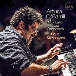 Cover of Four Questions album with Arturo O'Farrill playing piano