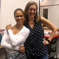 American Ballet Theatre principal dancer Misty Copeland with Lori R. Wekselblatt, Asst. Professor of Theatre Design/Technology.