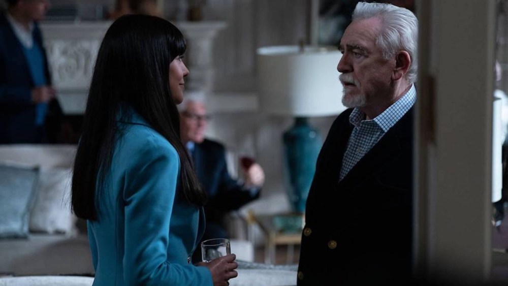 Zoë Winters '07 with Brian Cox in HBO's Succession. (Photo: HBO)