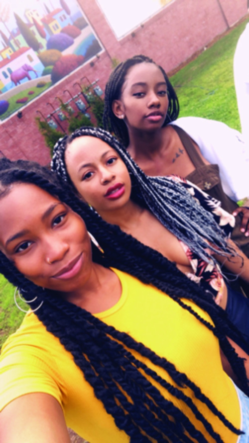 Ashley Fields '19, Imani Parker '20 and Shanille Martin '20, creative writing alumni and founders...