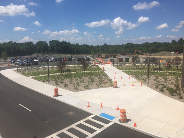 View of West 1 parking lot under construction