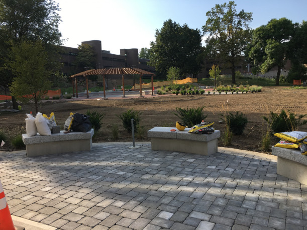 View of new seating area in front of Outback