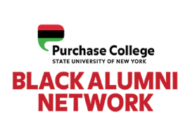 Logo for the Purchase Black Alumni Network (PBAN) in a square frame