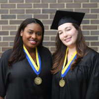 SUNY Chancellor's Award for Excellence Recipients Laila Wilson and Corina Picon, Commencement 2022