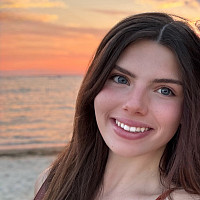 Emma Primes picture with sunset in the background