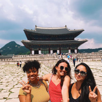 Gyeongbokgung Palace in Seoul. It is the largest palace built during Joseon Dynasty.