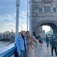 Students on London Bridge