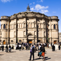 McEwan Hall with students in front at University of Edinburgh