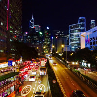 Hong Kong city at night