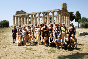 Students in Pisciotta, Italy