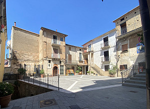Piazza in Pisciotta, Italy