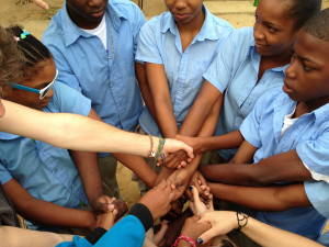 Intertwined arms in Dominican Republic