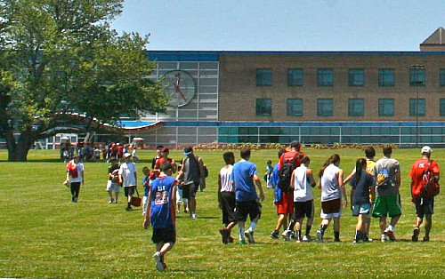Students on the Main Lawn