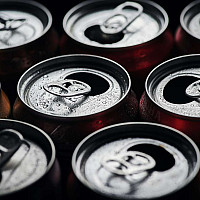Opened aluminum cans