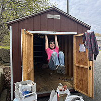 Last day of work cleaning out the Alumni FreeNew shed shenanigans