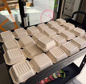 FRN recovery boxes packaged on cart
