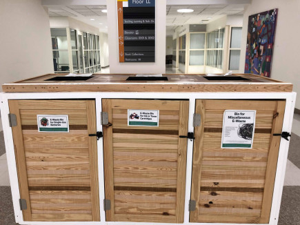 E-Waste Recycling Bin in Library