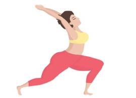 person in a lunge yoga pose