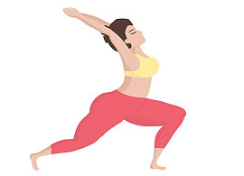 person in a lunge yoga pose