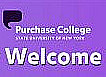 Purple background with purchase logo and Welcome