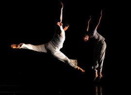 Doug Varone and Dancers two dancers leaping