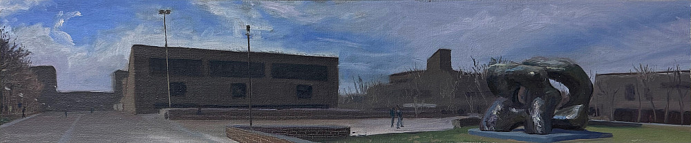 Purchase Mall March 2000 oil on canvas 5.5x26