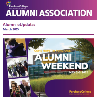 Banner and image for the March 2025 Purchase College Alumni eNewsletter