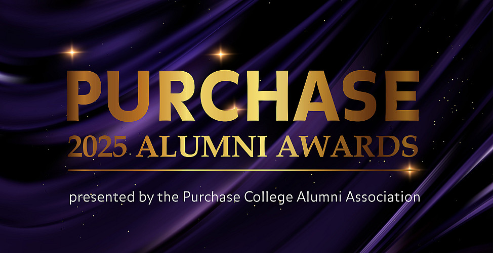 Purple background with text Purchase 2025 Alumni Awards