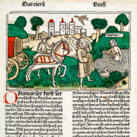 Anton Koberger, Koberger Bible leaf, 1483 (one leaf, two sides), Ink on paper, 13 ¼ x 8 ½ inche...