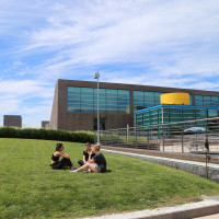 Students on the main plaza