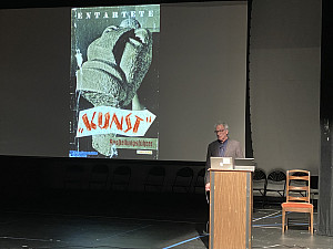 Dr. Charles Dellheim during his book talk for Belonging and Betrayal
