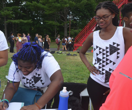 Students signing up for clubs at our Student Involvement Fair.