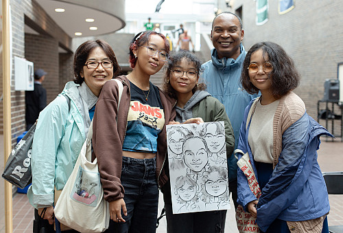 Students and their loved ones at Family Day 2023