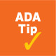 ADA Tip with Check-mark (orange and yellow)
