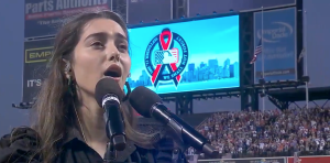 Anaïs Reno performs on September 11, 2021 at Citifield.