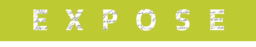 Expose banner with lime green background.