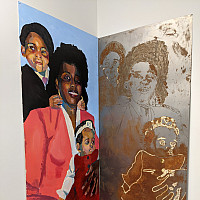 Christeina Smith, Mother Madonna, Paint, Wood, Metal, 8 x 8', 2021