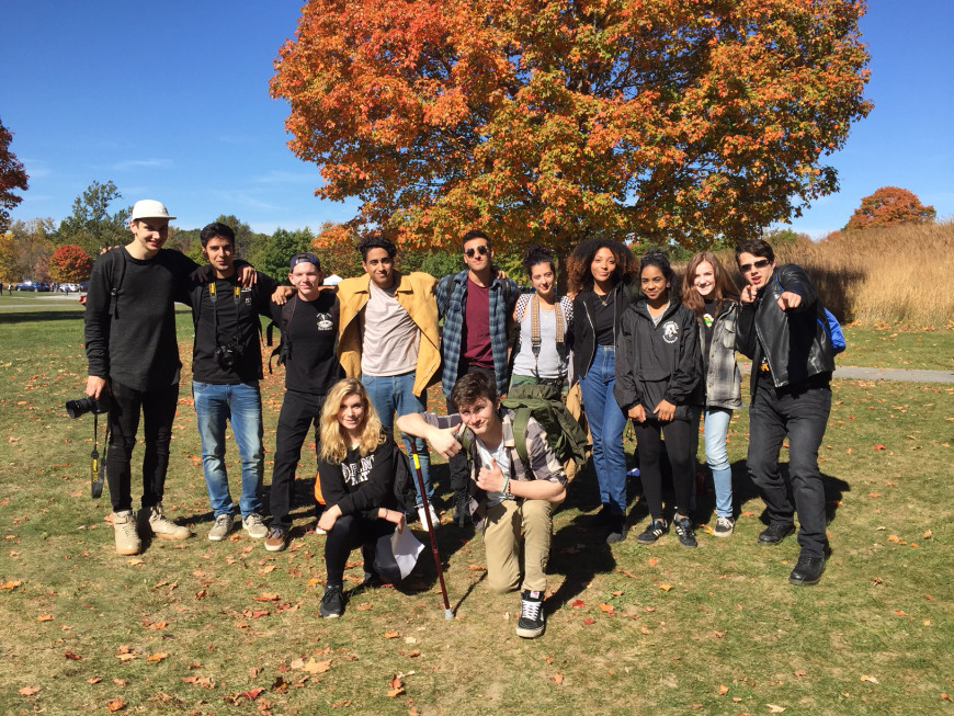 Foundation students visiting Storm King Art Center