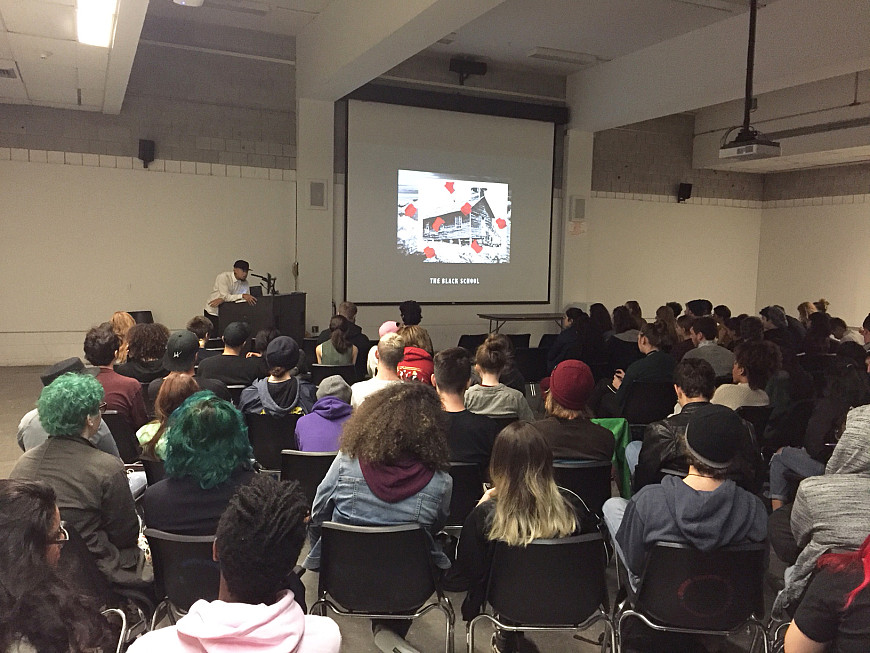 Adjunct Professor Joseph Cuillier Presenting to ComX Class
