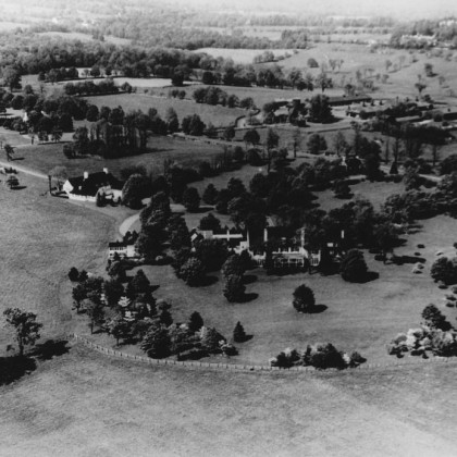 An aerial view of Strathglass Farm