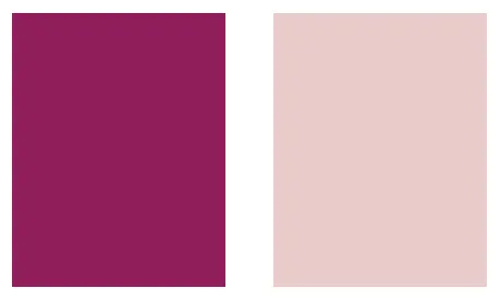 Two blocks of colors: Heliotrope and Puce