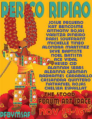 Show poster with list of participating artists