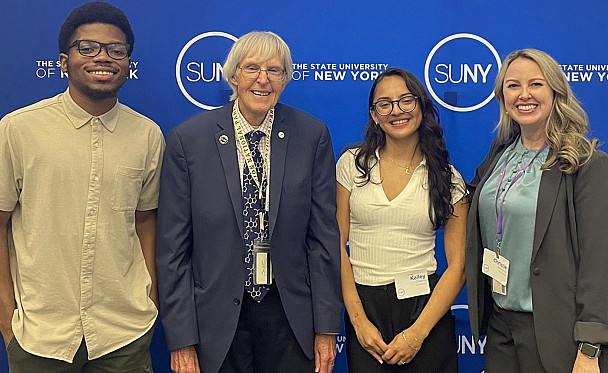 Bradley Thomas (Biology); Dr. Joe Skrivanek, SUNY/EOP Undergraduate Summer Research Program Director; Kailey Ossorio (Environmental Studi...