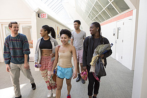 Students in the Dance Building
