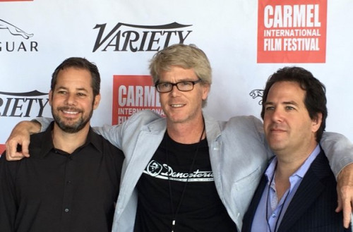 Dennis Warsen '90 (center) with Flatball producers David Blau (l) and Eric Kaye (r)