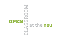 Open Classroom at the NEU Wall signage for Open Classroom at the NEU