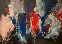 R.E.M., Middle of the World, 30 x 40, Acrylic on canvas